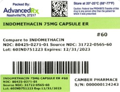 Label 1 (Indomethacin Er 80425 0271 01)